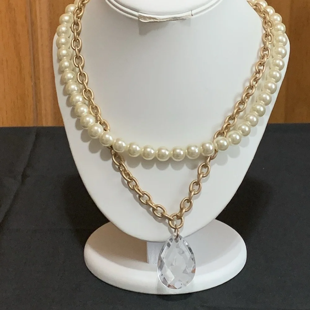 NWT Avon Convertible Pearly Chain Necklace - Picture 3 of 6